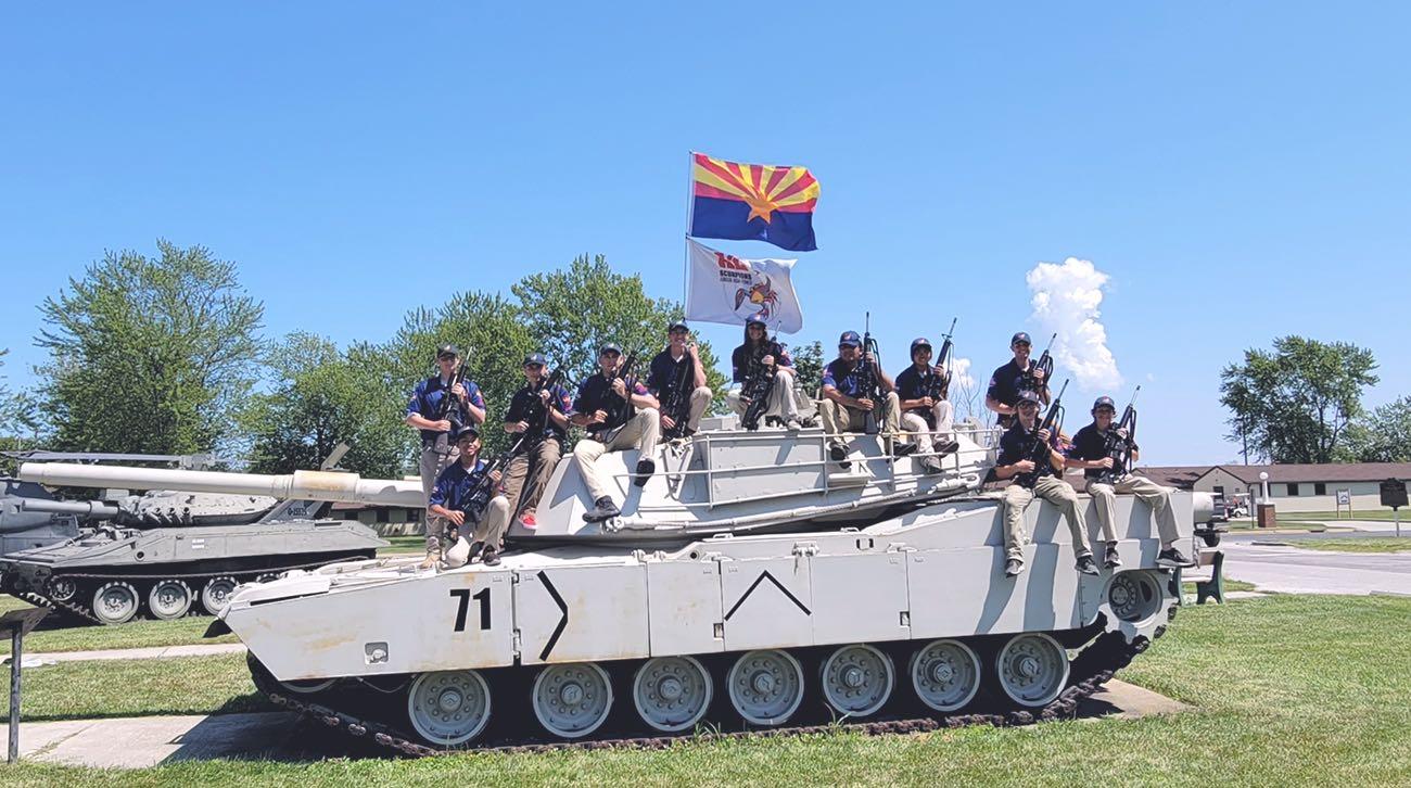 Juniors on a tank